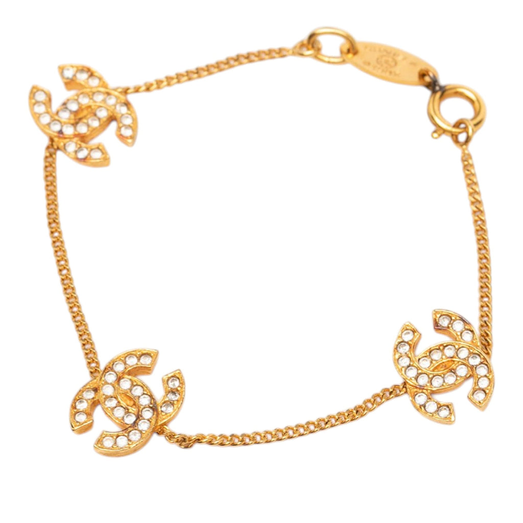 CC Gold Plated Rhinestone Bracelet
