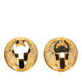 CC Gold Plated Button Clip on Earrings