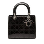 Medium Patent Cannage Stitched Lady Dior