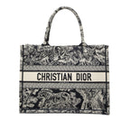 Medium Canvas Embroidered Reverse Dioriviera Toile De Jouy Book Tote