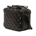 Quilted Crinkled Leather Rockstud Double Zip Camera Bag