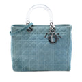 Large Denim Cannage Acrylic Handles Lady Dior