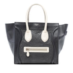 Mini Embossed Calfskin Luggage Tote