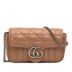 Mini GG Marmont Matelasse Leather Flap Crossbody