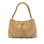 Leather Drawstring Shoulder Bag