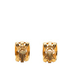 CC Gold Plated Hoop Clip on Earrings