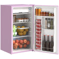 3.2 Cu.Ft Mini Fridge with Freezer, Adjustable Thermostat, Shelf & Reversible Door, Pink