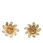 CC Gold Plated Sun Clip On Earrings