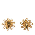 CC Gold Plated Sun Clip On Earrings