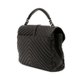 Large Sheepskin Chevron Monogram Monochrome College Bag