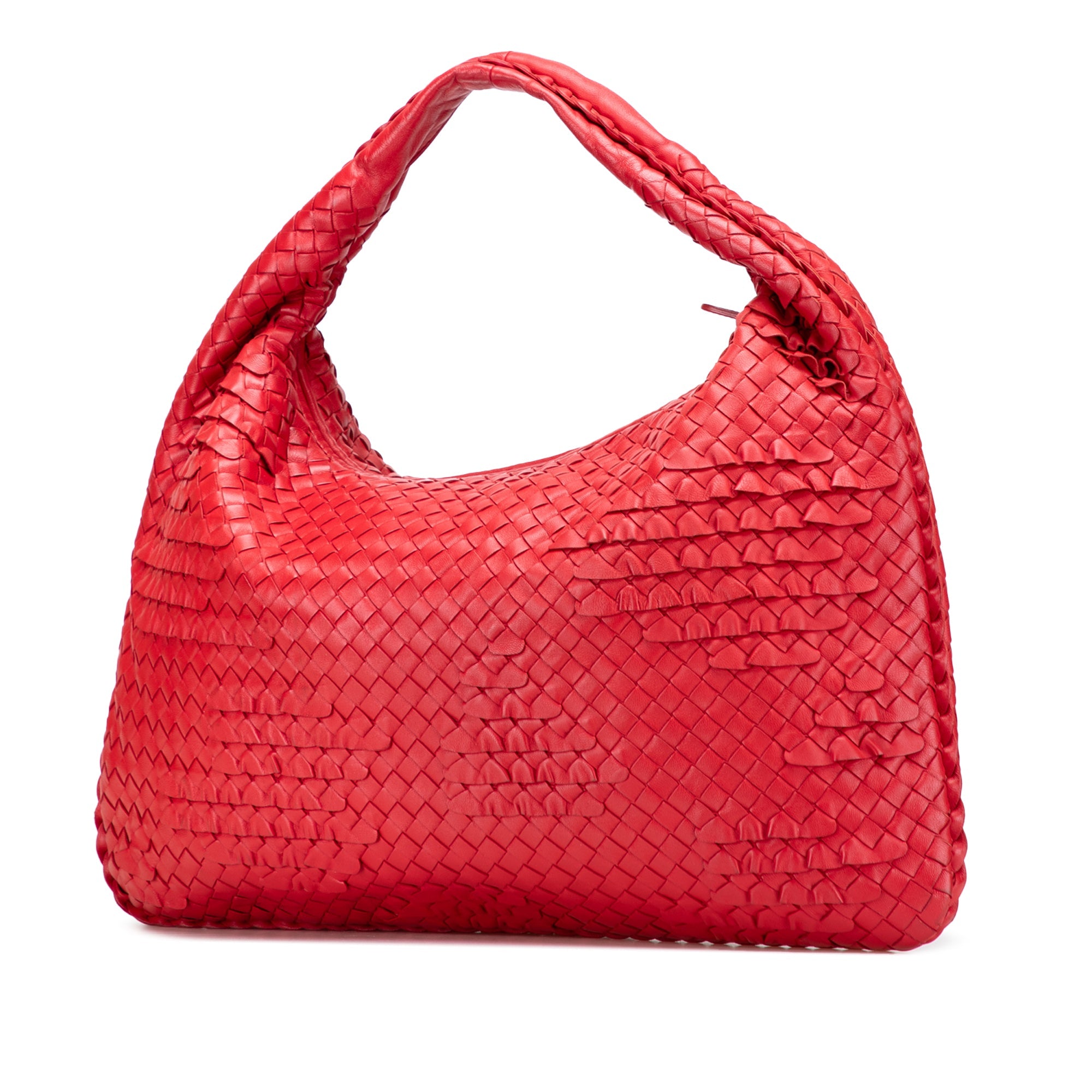 Medium Nappa Intrecciato Ruffle Veneta Hobo