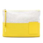Repeat Anagram Jacquard and Leather Oblong Pouch