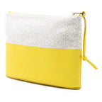 Repeat Anagram Jacquard and Leather Oblong Pouch