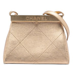 Small Calfskin Kiss Lock Frame Bag