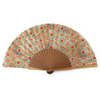 Islamic art inspired hand fan Zellige Orange