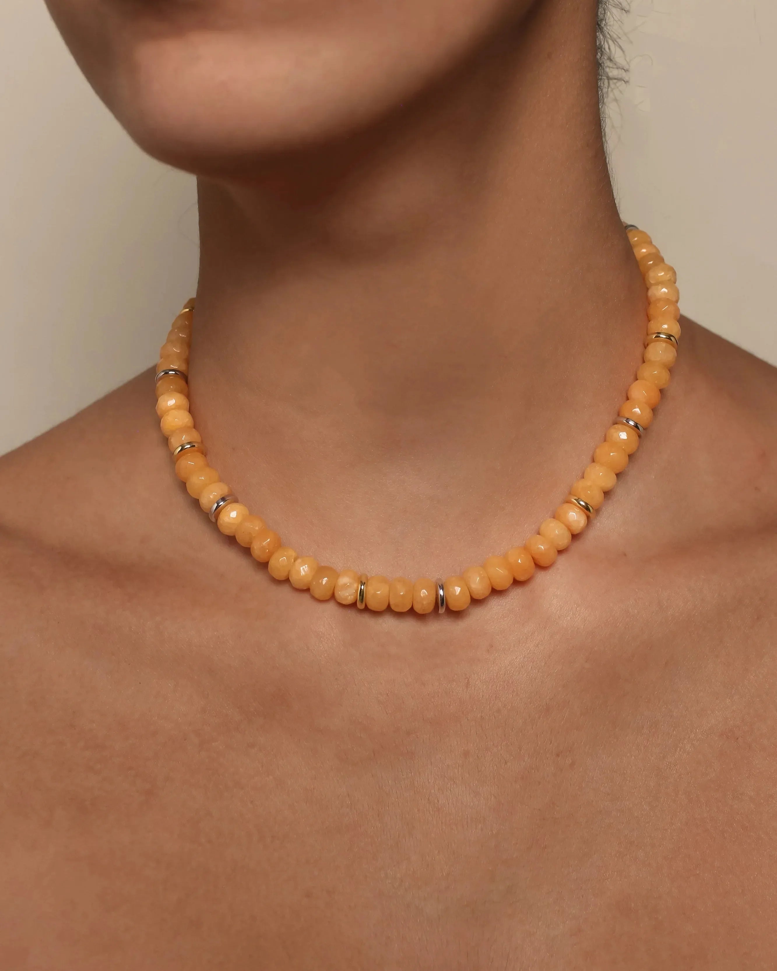 Zoe Necklace in Tangerine