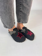Zuecos A Star Burgundy