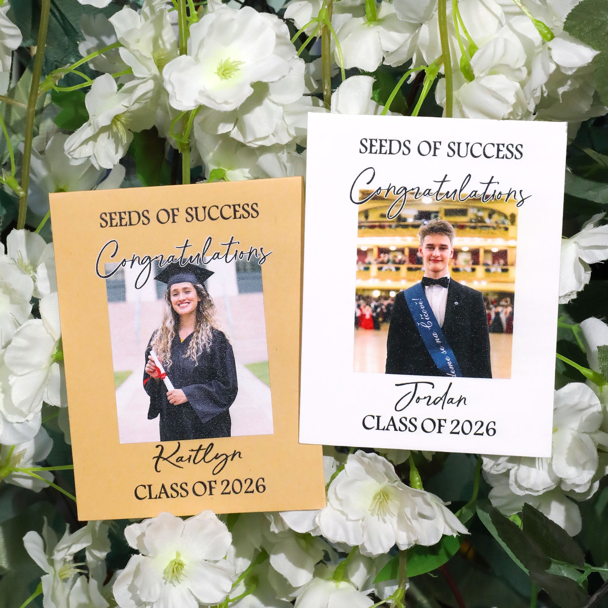 Paquete de 10 Semillas de Éxito Personalizadas con Nombre y Año para la Ceremonia de Graduación Regalo para Graduados