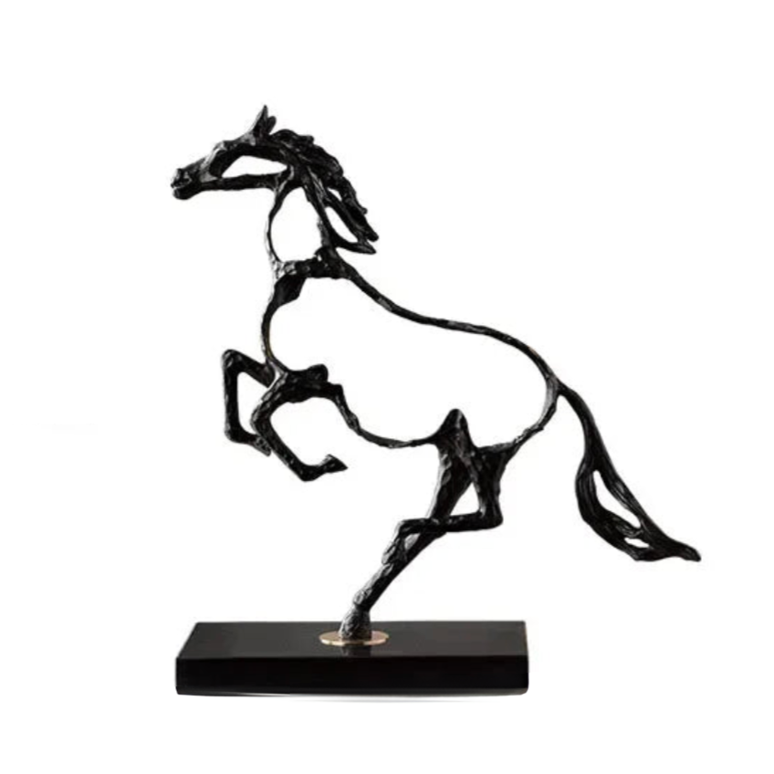 ArtZ® Noir Stallion Sculpture - Black