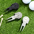 Herramienta personalizada Halcón Milenario para reparar divots de golf con marcador de bolas de golf magnético extraíble Regalo de cumpleaños para los amantes del golf