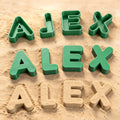 Alfabeto Multicolor Personalizado Impreso en 3D Molde de Arena Juguetes de Playa Esenciales para Vacaciones Regalo de Cumpleaños para la Familia Niños