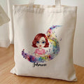 Acuarela Personalizada Bastón Musical Nota Caricatura Personaje Lienzo Bolsa con Nombre Aniversario Cumpleaños Regalo para Músico Amigos Familia
