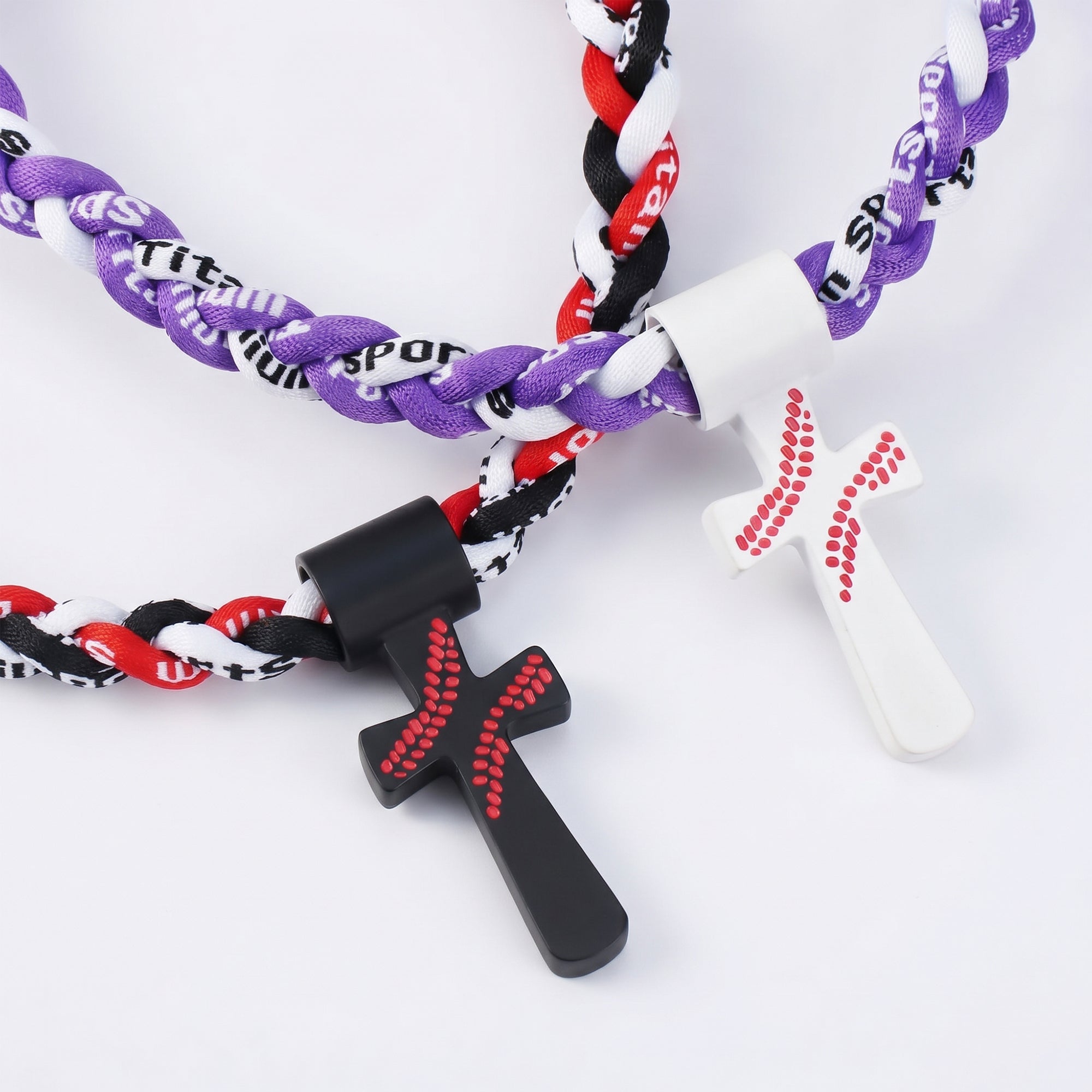 Personalizada de béisbol Softball Cruz Tornado collar trenzado de 3 cuerdas con texto grabado Espíritu de equipo Regalo de cumpleaños para los amantes del deporte