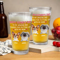 Personalizado 1-4 Lindo 3D Perros de dibujos animados 16 oz claro vaso de cerveza con nombre Día del Padre Cumpleaños Aniversario Regalo para el perro Papá amantes de la cerveza