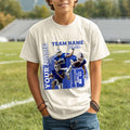 Collage fotográfico de fútbol americano personalizado Camiseta de algodón 100% con nombre y número Regalo de club de día de partido para jugadores de fútbol americano