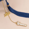 Personalizada Glitter Nombre Año Graduación Cap Charm Borla Decoración 2026 Regalo de Graduación para Graduados Compañeros de clase