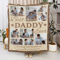 Personalizada Best Ever 9 Fotos de familia Collage Suave manta con apodo y borlas Decoración del hogar Cumpleaños Día del padre Regalo para papá Abuelo