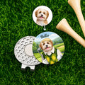 Clip magnético personalizado con foto de mascota para sombrero Marcador de bola de golf con nombre Cumpleaños Aniversario Día del partido Regalo para amantes del golf