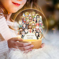 Lámpara de noche LED personalizada con nombre y base de madera con dibujos de acuarela de los Santos del Cielo Regalo de cumpleaños para recién nacidos Católicos