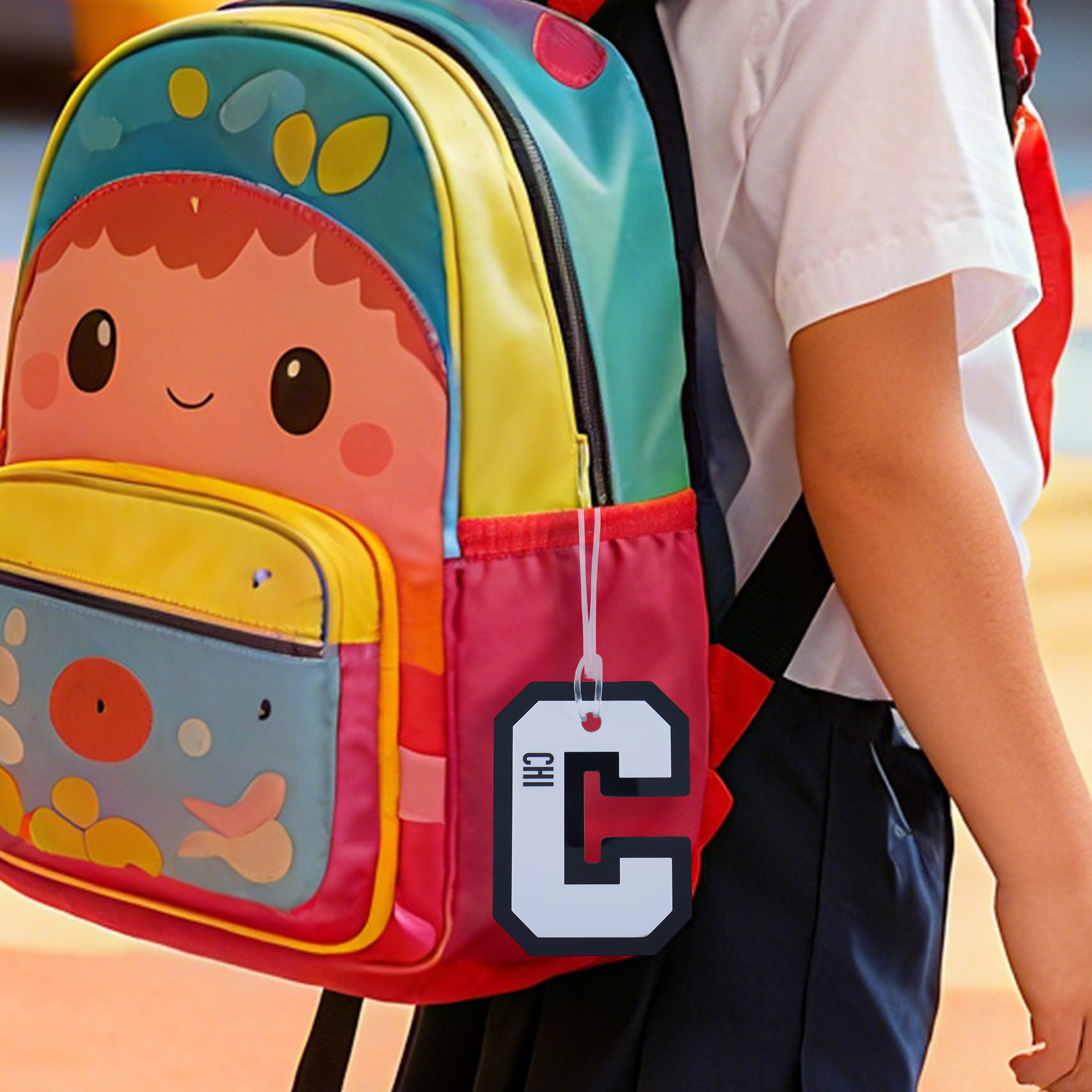 Llavero personalizado de acrílico con iniciales multicolor para bolso con nombre de uso diario Regalo de cumpleaños para niño niña adolescente