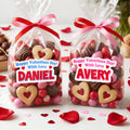 Personalizado Feliz Día de San Valentín a prueba de agua pegatinas con el nombre de la clase de intercambio de favores del partido del día de San Valentín regalo Deocr para los niños de pareja