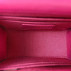 Chanel Lambskin Quilted Mini Trendy CC Clutch With Chain Fuchsia