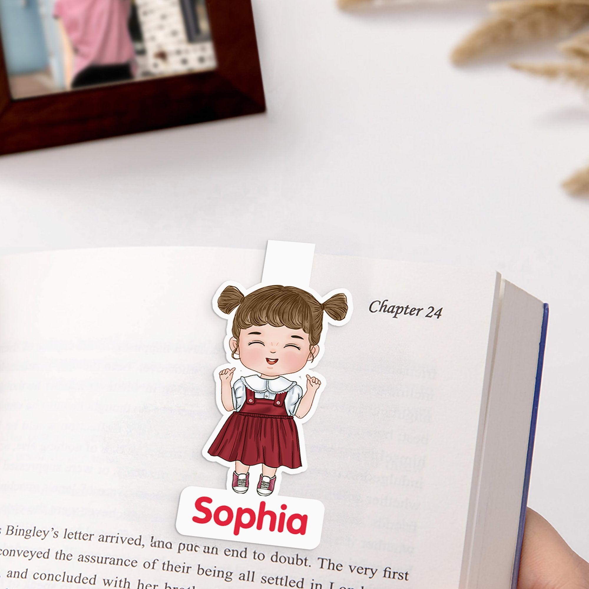 Clip magnético personalizado de dibujos animados para marcapáginas con nombre Material de lectura Vuelta al cole Regalo de cumpleaños para niños Niñas Ratones de biblioteca