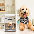 Tarro hermético personalizado con el nombre de la mascota Paws Dog Cat Photo Birthday Gift for Pet Owners Lovers
