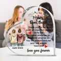 Placa acrílica personalizada en forma de corazón con nombre y texto Decoración de escritorio Regalo de cumpleaños para hermana amiga