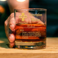 Vasos de whisky Bourbon personalizados y posavasos de pizarra con nombre Día del Padre Regalo de cumpleaños para el abuelo Papá