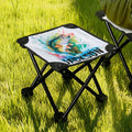 Taburete de pesca plegable personalizado de dibujos animados con nombre Actividades al aire libre Regalo de camping para entusiastas de la pesca
