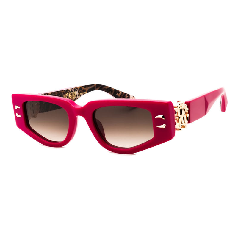 Roberto Cavalli SRC057M Oversized Acetate Sunglasses — Pink