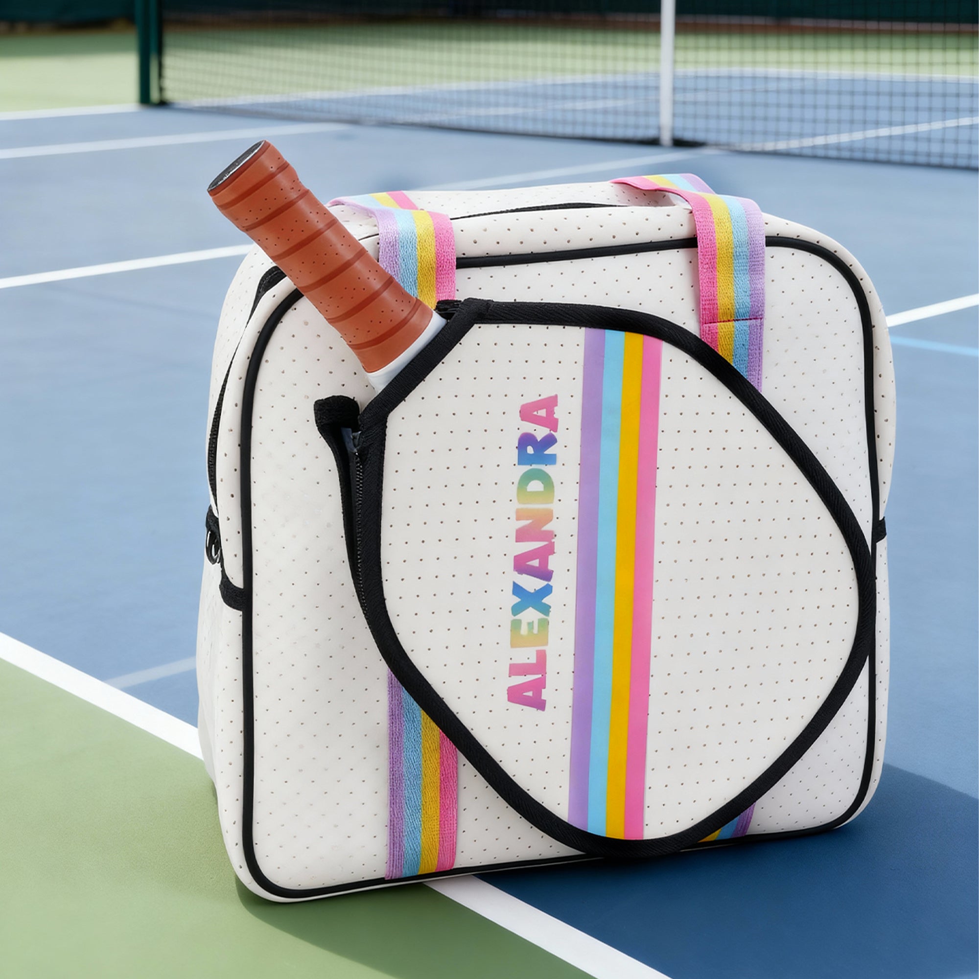 Bolsa personalizada para pala de pickleball con monograma y nombre regalo de cumpleaños y día de partido para amantes del deporte
