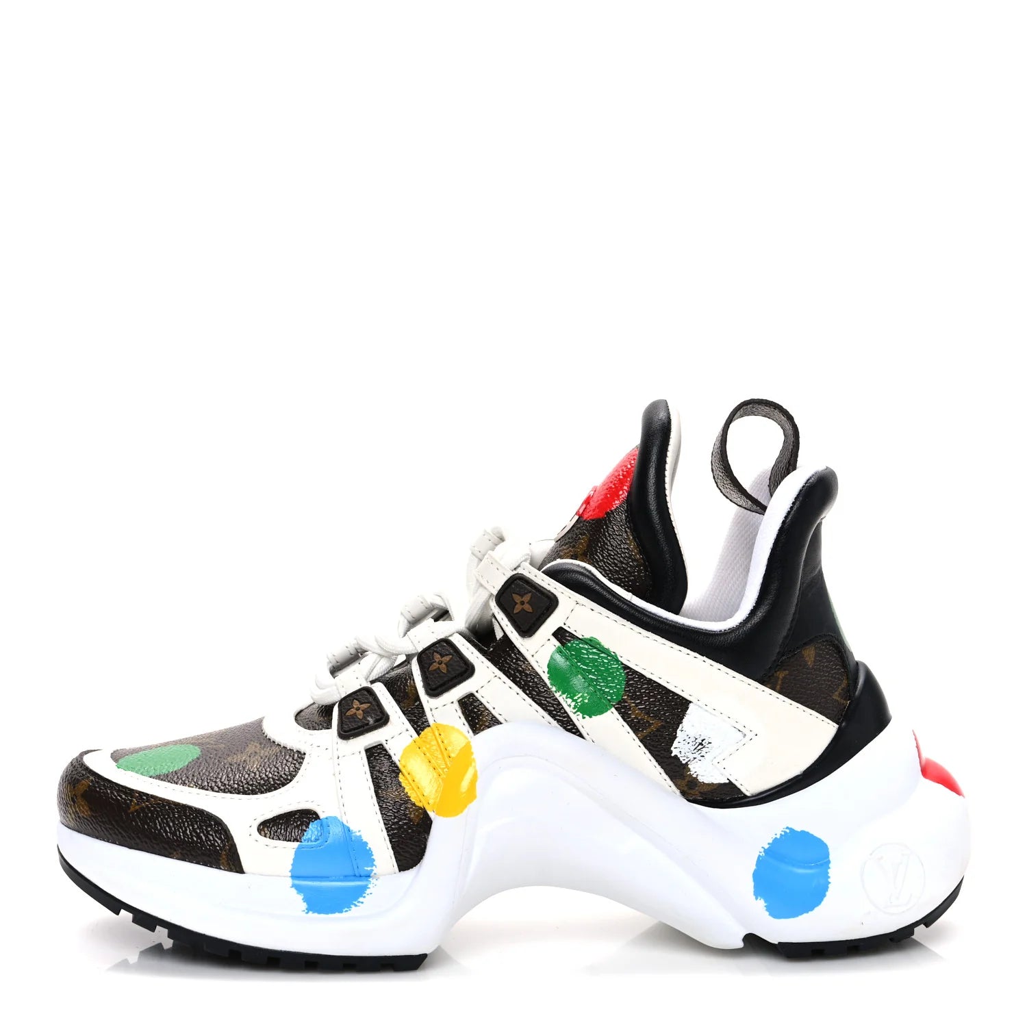Louis Vuitton LV X YK Calfskin Monogram Dots Monogram Archlight Sneakers White