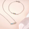 Personalizado Peas Pod 2-6 Birthstones Collar Pulsera Dainty Family Jewelry Birthday Mother's Day Gift for Mother Grandmother