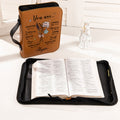 Personalizado You Are Beautiful Pink Bow Birth Flower Bouquet Bible Verses PU Leather Bible Cover with Name Birthday Baptism Gift for Christians