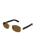 Saint Laurent SL Metal Frame Sunglasses — Gold