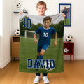 Manta suave personalizada con foto nombre y imagen del jugador favorito decoración del hogar regalo de cumpleaños para aficionados al deporte