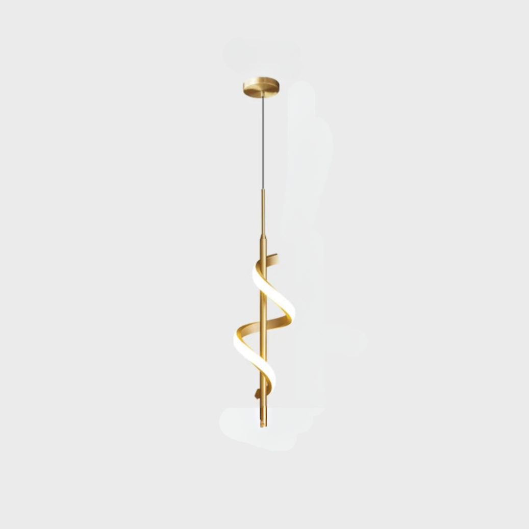 ArtZ® Luminicious LED Swirl Lamp - Gold Single Ceiling
