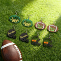 Pendientes Personalizados 3D Casco de Fútbol con Nombre Número y Texto Joyería de Moda Regalo de Cumpleaños Día del Partido para Mujeres Amantes del Fútbol